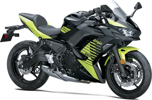 Kawasaki Ninja 650 sport motorcycle in lime green and black